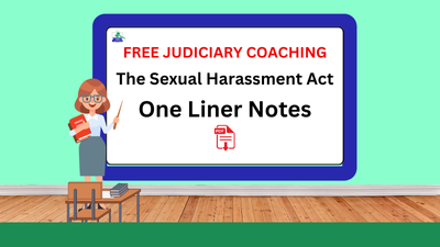 The Sexual Harassment of Women at Workplace One Liner Notes