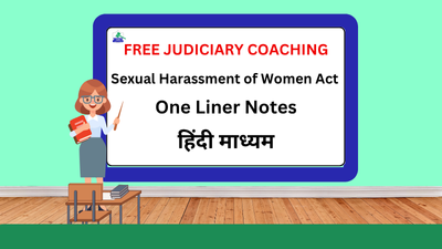 Sexual Harassment of Women Hindi Medium One Liner Notes
