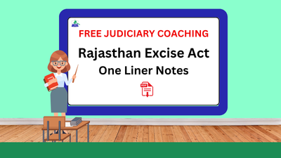 Rajasthan Excise Act One Liner Notes