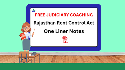 Rajasthan Rent Control Act One Liner Notes